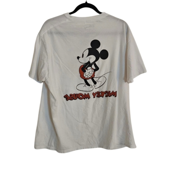 Disney White Mickey Mouse Men's T-Shirt w/Graphics on Front & Back size XL - Picture 3 of 5